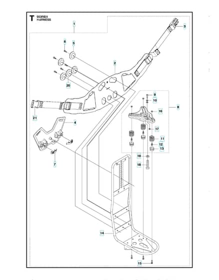 Husqvarna 553RBX - 2018-Current - Harness 2