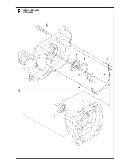 Husqvarna 553RS - Crankcase