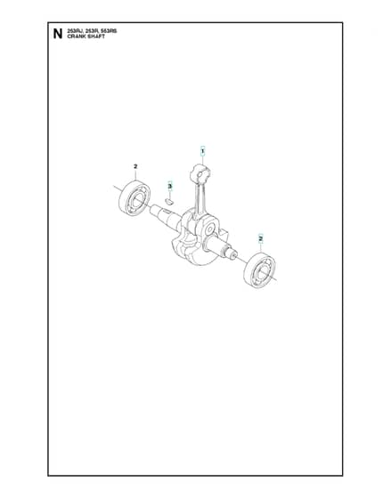 Husqvarna 553RS - Crankshaft