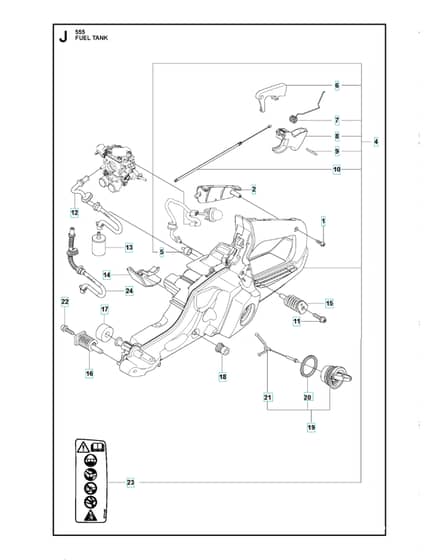 Husqvarna 555 - Fuel Tank