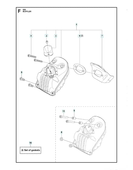 Husqvarna 555 - Muffler