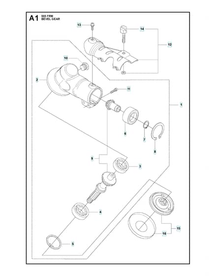 Husqvarna 555FRM - Bevel Gear