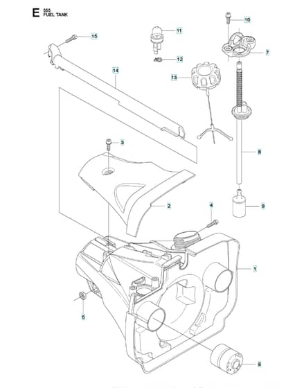 Husqvarna 555FX - Fuel Tank