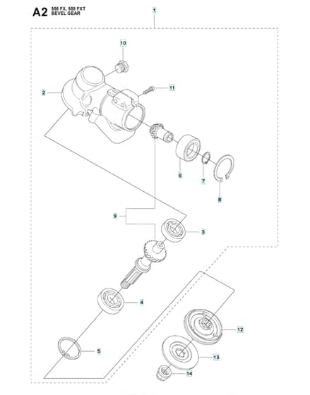 Husqvarna 555FXT - Bevel Gear