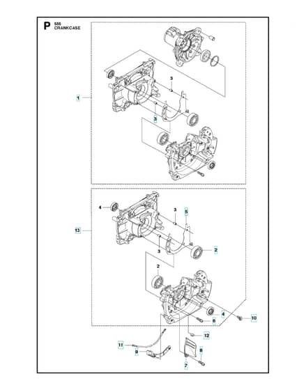 Husqvarna 555FXT - Crankcase