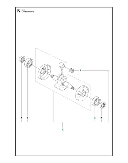 Husqvarna 555FXT - Crankshaft