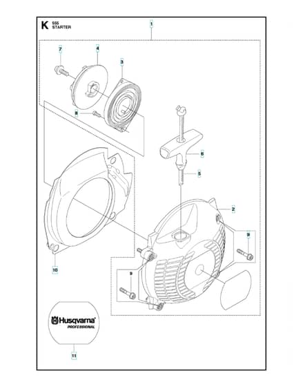 Husqvarna 555FXT - Starter