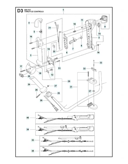 Husqvarna 555FXT - Throttle Controls
