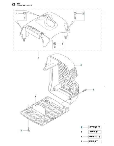 Husqvarna 555RXT - Cylinder Cover