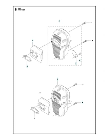 Husqvarna 555RXT - Muffler