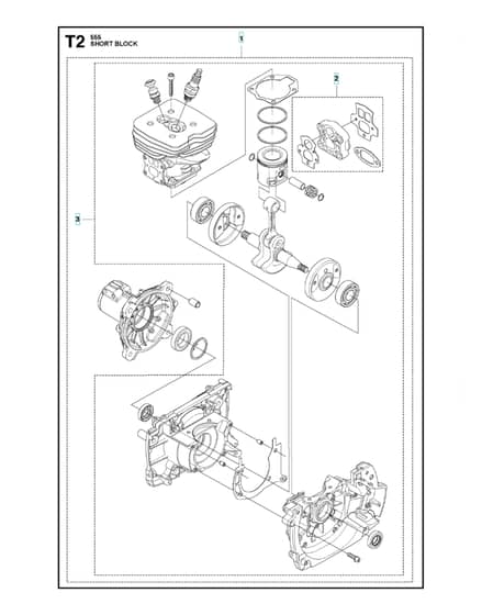 Husqvarna 555RXT - Short Block