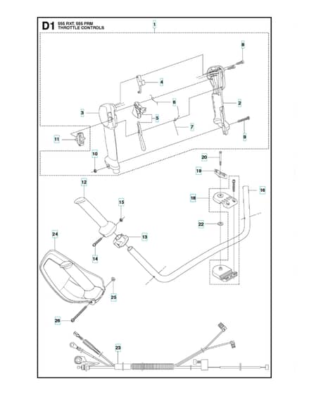Husqvarna 555RXT - Throttle Controls