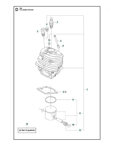 Husqvarna 556 - Cylinder Piston