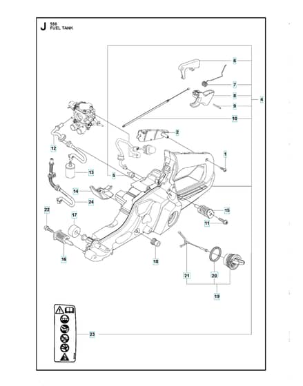 Husqvarna 556 - Fuel Tank