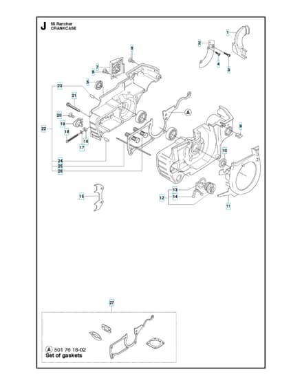Husqvarna 55 Rancher - 2010-Current - Crankcase