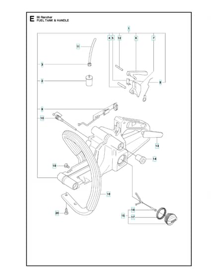 Husqvarna 55 Rancher - 2010-Current - Fuel Tank & Handle