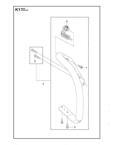 Husqvarna 560XPG - Handle