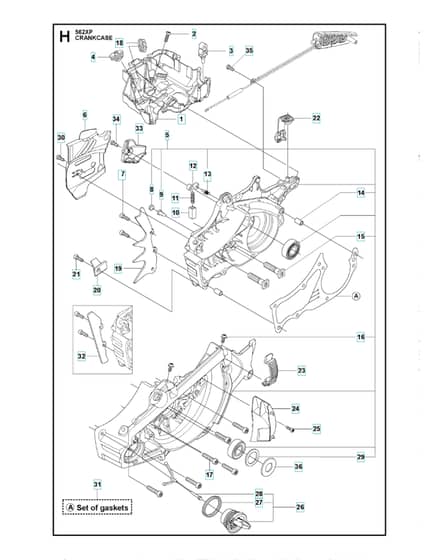 Husqvarna 562XP - Crankcase