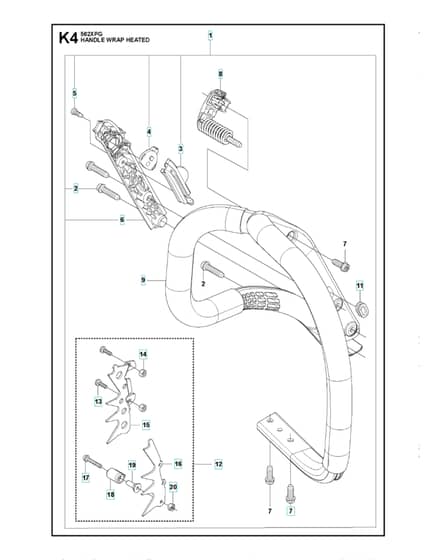 Husqvarna 562XP - Handle Wrap Heated