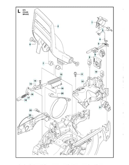 Husqvarna 570 - 2011-Current - Chain Brake