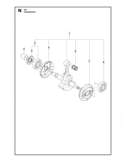 Husqvarna 570 - 2011-Current - Crankshaft