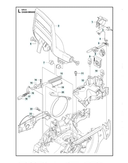 Husqvarna 570II - Chain Brake