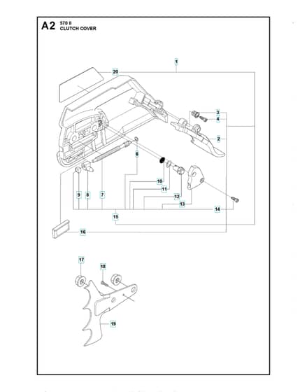 Husqvarna 570II - Clutch Cover