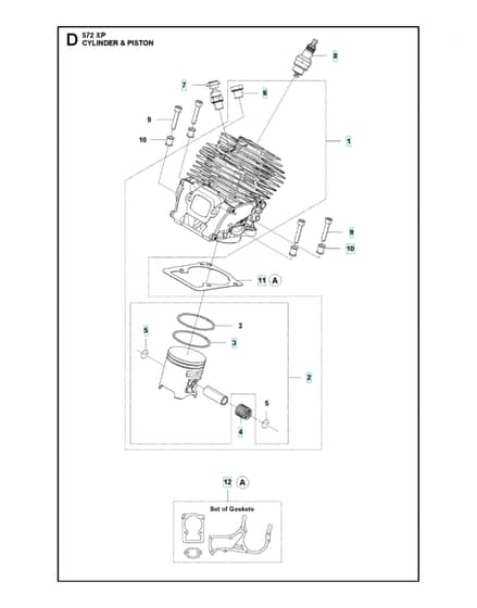 Husqvarna 572XP - Cylinder Piston