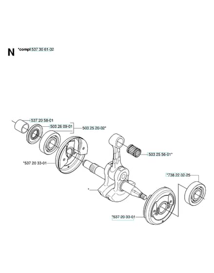 Husqvarna 575XP - Crankshaft