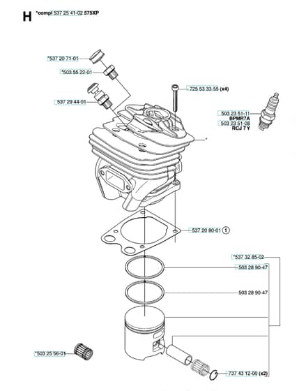 Husqvarna 575XP - Cylinder Piston
