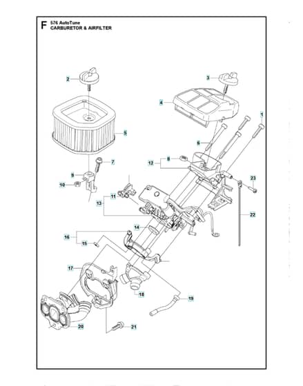 Husqvarna 576XPAUTOTUNE - Carburetor & Air Filter
