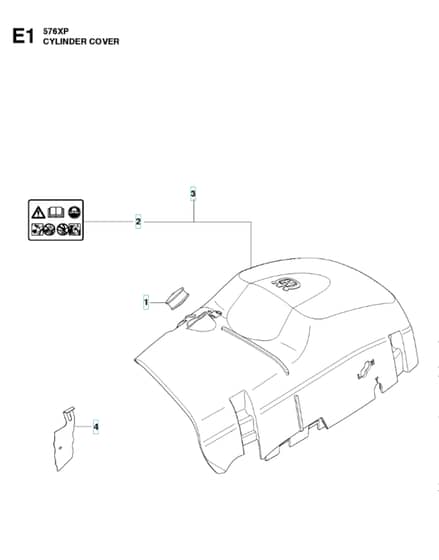 Husqvarna 576XP - Cylinder Cover