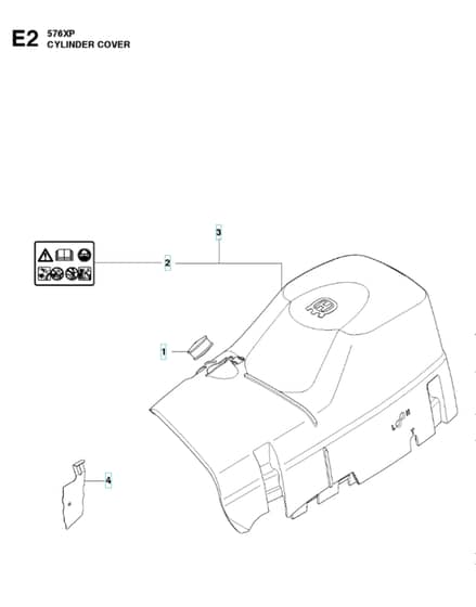 Husqvarna 576XP - Cylinder Cover 2