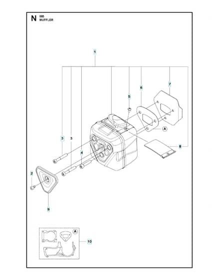 Husqvarna 585 - Muffler