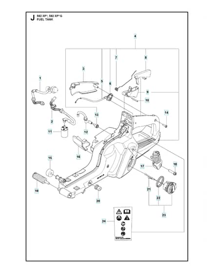 Husqvarna 592XP - Fuel Tank