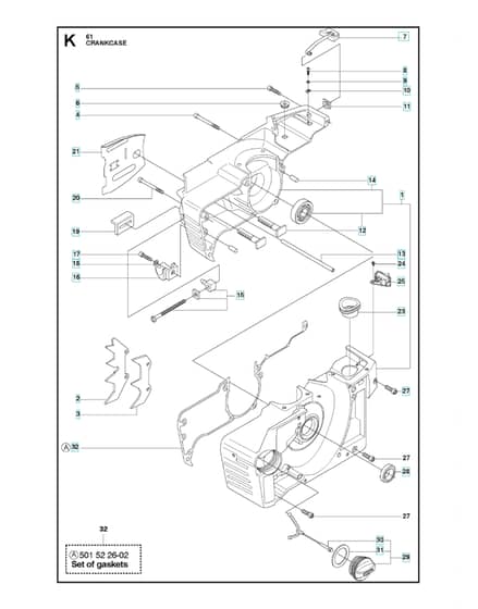 Husqvarna 61 - Crankcase