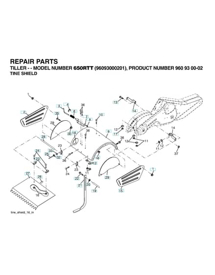 Husqvarna 650RTT - 2006-12 - Tine Shield