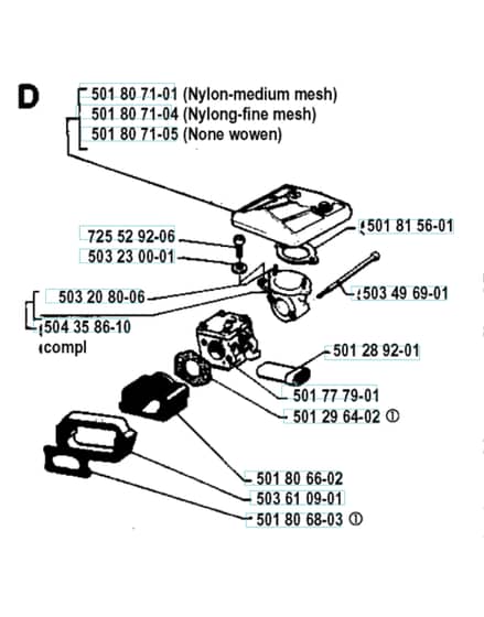 Husqvarna 66 - 1991-3 - Carburetor & Air Filter