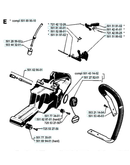 Husqvarna 66 - 1991-3 - Fuel Tank & Handle