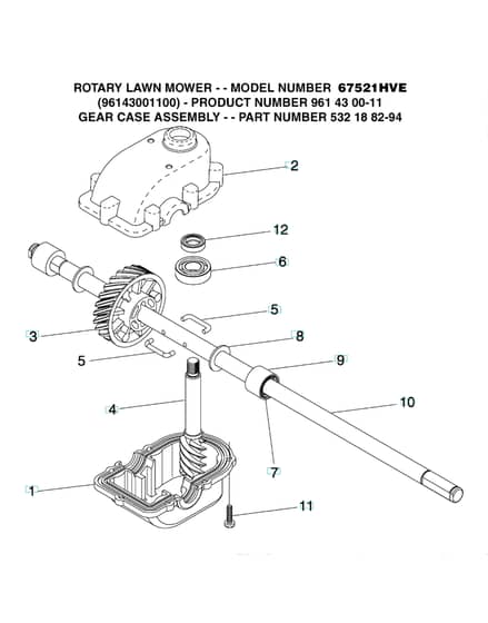 Husqvarna 67521HVE - Gear Case
