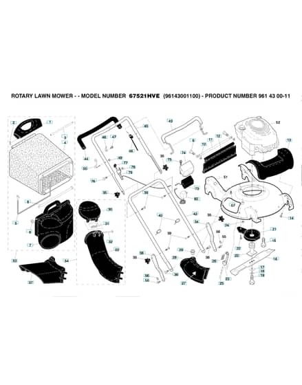 Husqvarna 67521HVE - Repair Parts