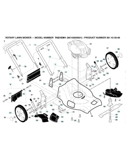 Husqvarna 7021CH1 - Repair Parts