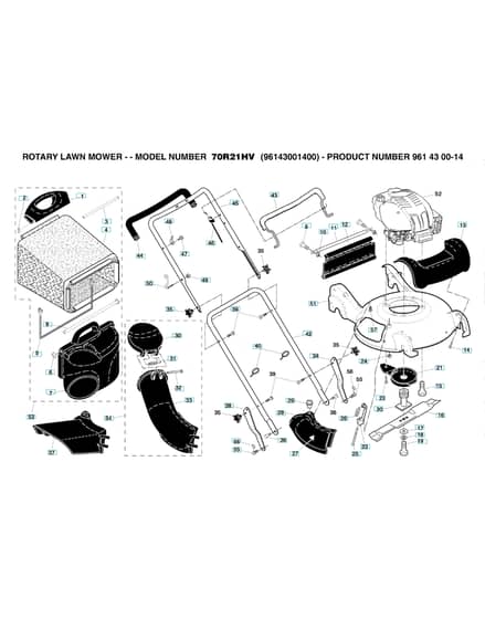 Husqvarna 70R21 HV - Repair Parts