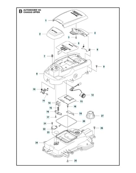Husqvarna Automower 105 - Chassis Upper