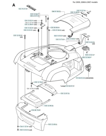 Husqvarna Automower 220 Ac - Cover 2007-2009