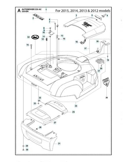 Husqvarna Automower 220 Ac - Cover 2012-2015