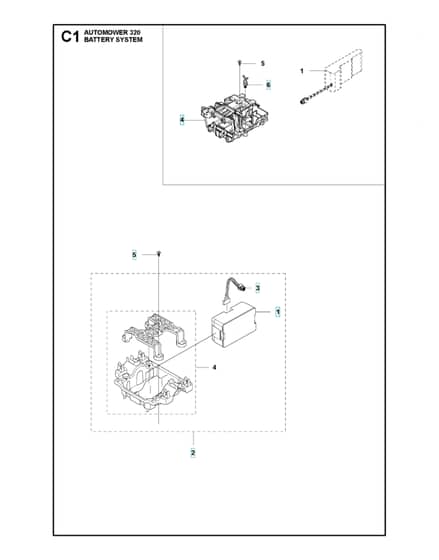 Husqvarna Automower 320 - Battery