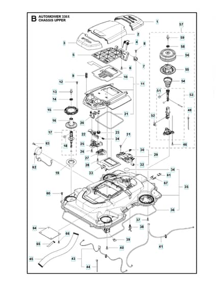 Husqvarna Automower 330X - Chassis Upper