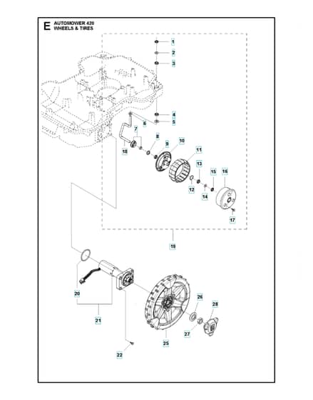 Husqvarna Automower 420 - Wheels & Tyres