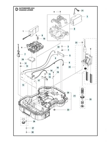 Husqvarna Automower 430X - Chassis Lower